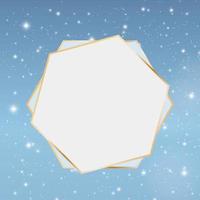 Glossy Star Background with Golden frame vector