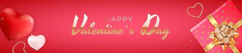 Valentine s Day Background Design Template for advertising or web or social media and fashion ads vector