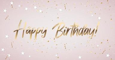 Golden Glossy Happy Birthday Background vector