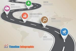 Business road map timeline infographic icons designed for abstract background template milestone element modern diagram process technology digital marketing data presentation chart Vector illustration