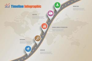 Business road map timeline infographic icons designed for abstract background template milestone element modern diagram process technology digital marketing data presentation chart Vector illustration