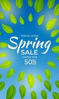 Natural Light Flower Spring Sale Background vector