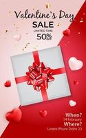 Sale Valentine s Day Love and Feelings banner Background Design vector