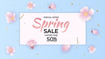 Natural Light Flower Spring Sale Background vector