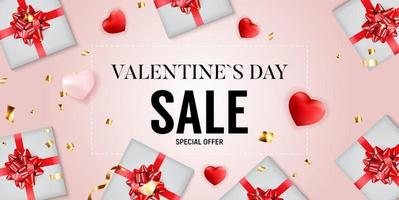 Sale Valentine s Day Love and Feelings banner Background Design vector