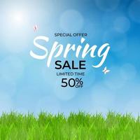 Natural Light Flower Spring Sale Background vector