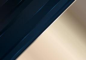 Abstract dark blue diagonal stripes layered with lighting effect and golden background vector