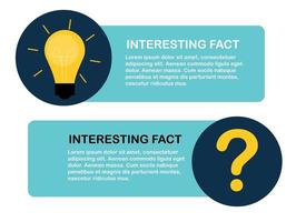 Did you know interesting fact label sticker vector