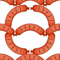 Fried sausage Seamless Pattern Background vector