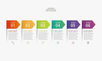 Business data visualization timeline infographic icons designed for abstract background template vector