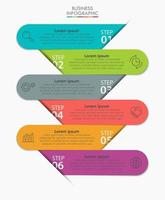 Business data visualization timeline infographic icons designed for abstract background template vector