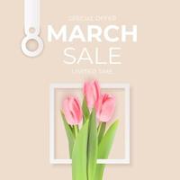8 March sale banner Background Design vector
