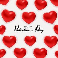 Valentine s Day Background Design with Realistic Lips and Hearts for Template for advertising or web or social media and fashion ads vector