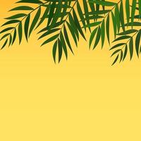 Abstract Realistic Green Palm Leaf Tropical Background vector