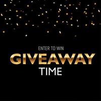 Enter to win Giveaway time vector