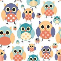 Owl Seamless Pattern Background vector