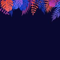 Beautifil Palm Tree Leaf Silhouette Background vector