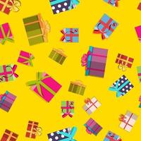 Seamless gift box pattern vector