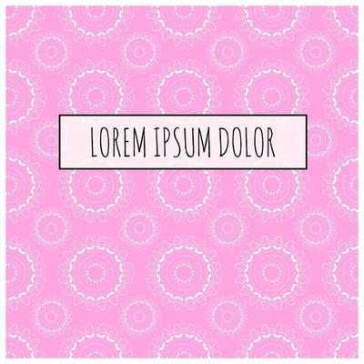 Abstract Spring Pattern with Frame and Sample Text