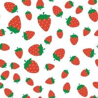 Seamless Strawberry pattern vector