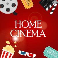 Abstract Home Cinema Background vector