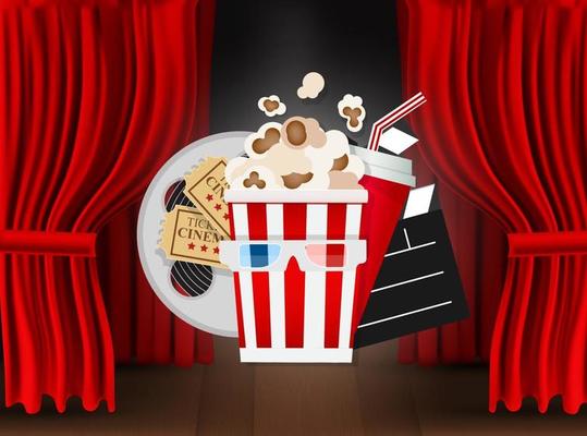 Cinema Background Vector Illustration