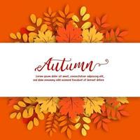 Autumn sale banner vector