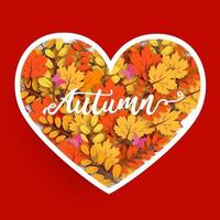 Banner de venta otoño en estilo de color de agua vector