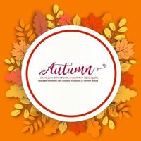 banner de venta de otoño vector