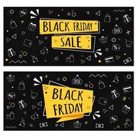 Black friday sale flyers vector