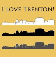 New Jersey Trenton city silhouette vector