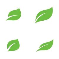 logotipos de la ecología de la hoja del árbol verde vector