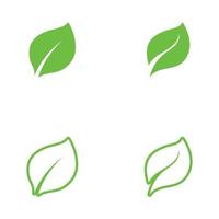 logotipos de la ecología de la hoja del árbol verde vector