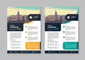 flyer business template for layout brochure promotion or annual report company vector