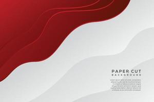 red white modern abstract background design vector