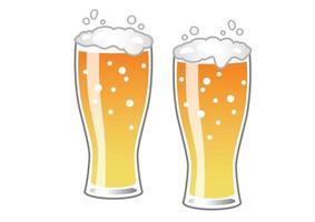 Beer Glasses Easy To Use Vector Illustration Isolated On A White Background