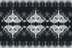 Geometric ethnic oriental ikat seamless pattern traditional background design vector