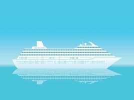 Luxury Cruise Ship In The Middle Of The Ocean With Text Space vector