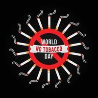 Ilustración de vector de día mundial sin tabaco