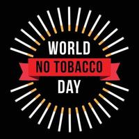 World No Tobacco Day vector illustration