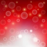 Light bubble bokeh on red background vector