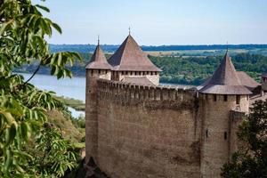 Khotyn fortess castle in Ukraine photo