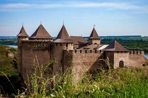 Khotyn fortess castle in Ukraine photo