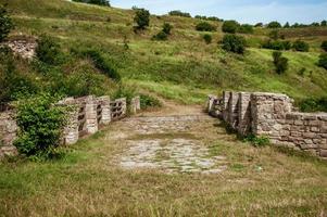 Bridge of Khotyn fortess castle in Ukraine photo