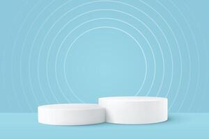 3d rendering podium spotlight background vector