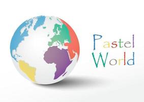 Global world with pastel color vector