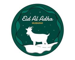 Eid Al Adha Circle Paper vector