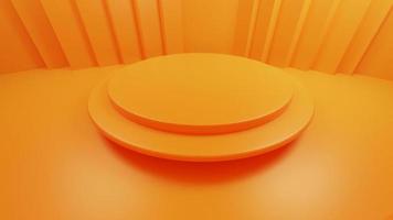 Representación 3D de la exhibición de mercancías naranja