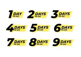 Countdown left days label count time sale vector