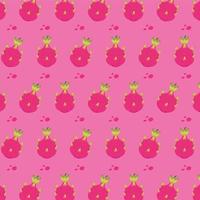 Seamless Pattern of Dragon Fruit vector